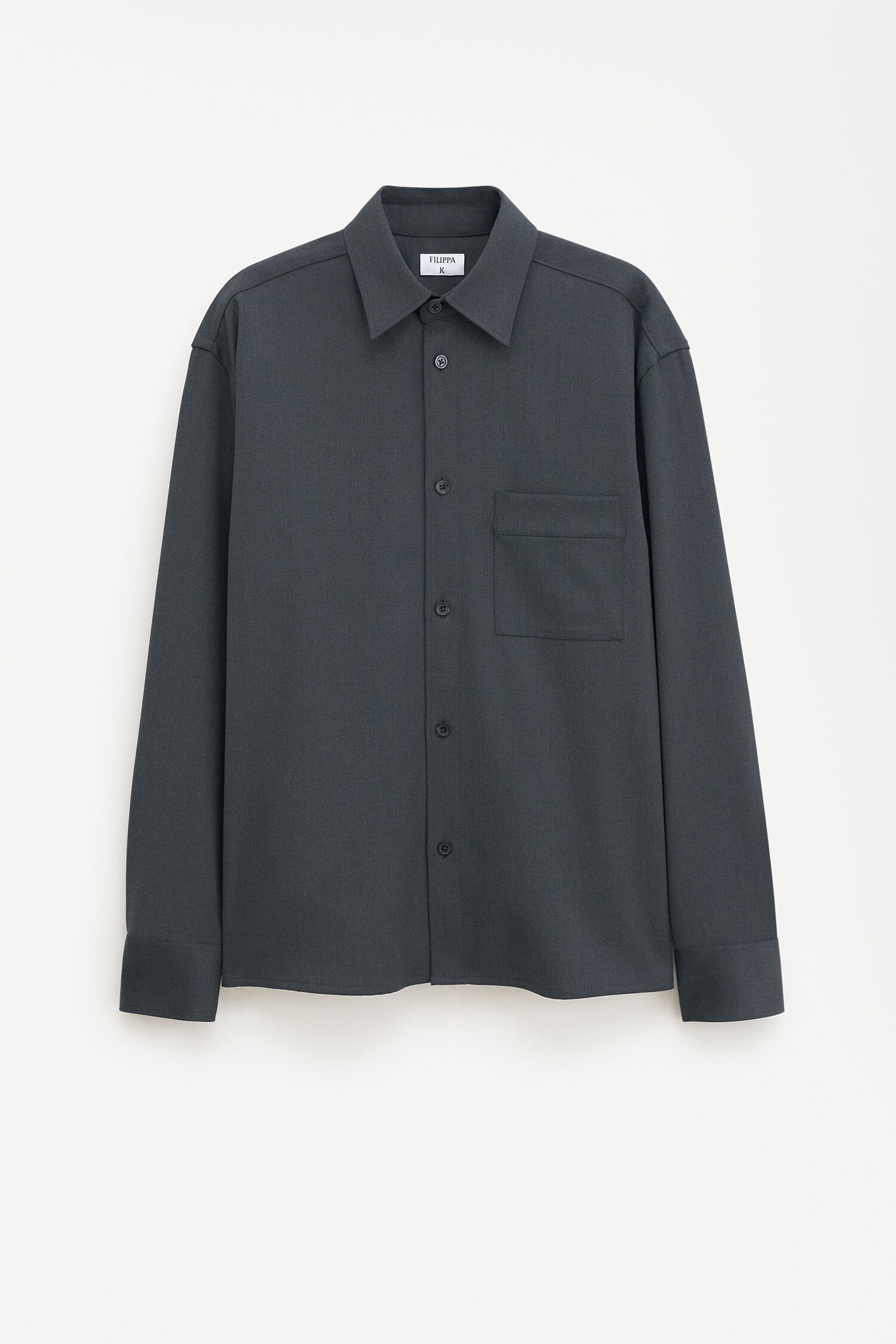 Boxy Wool Twill Shirt
